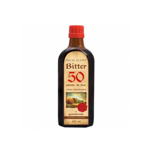 Bitter 50 plante cu ganoderma, 200 ml, Dacia Plant
