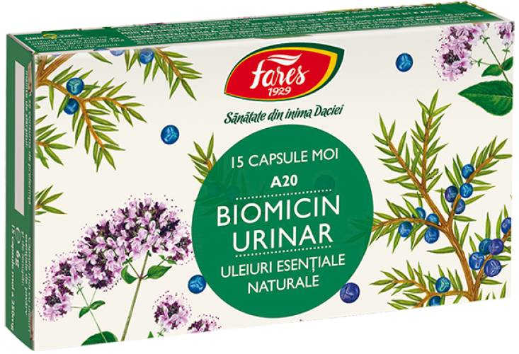 Biomicin urinar, 15 capsule, Fares