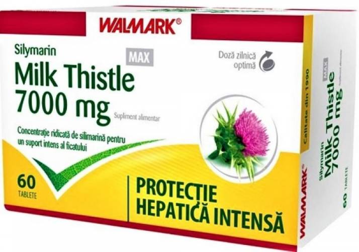 walmark silymarin milk thistle max 7000mg ctx60 cpr film