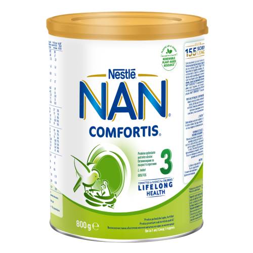 Lapte praf Nan 3 Comfortis, incepand de la 12 luni, 800 g, Nestle