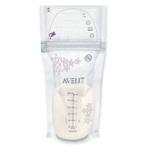 Pungi pentru stocarea laptelui, 25 bucati, SCF603/25, Phillips Avent