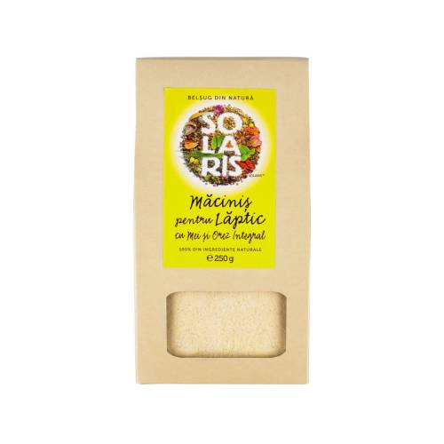 Macinis pentru laptic cu Mei si Orez Integral, 250g, Solaris