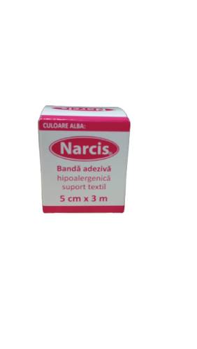 Banda adeziva cu suport textil, 5cm x 3m, Narcis