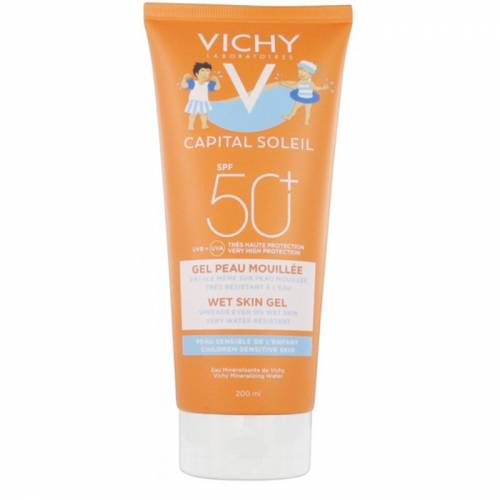 Vichy Capital Soleil Gel SPF 50 pentru copii rezistent la apa 200 ml