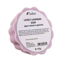 Sapun natural cu glicerina Lovely Lavender, 100g, Sabio
