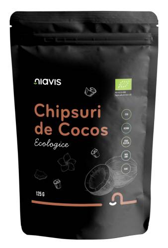 Chipsuri de cocos ecologice, 125g, Niavis