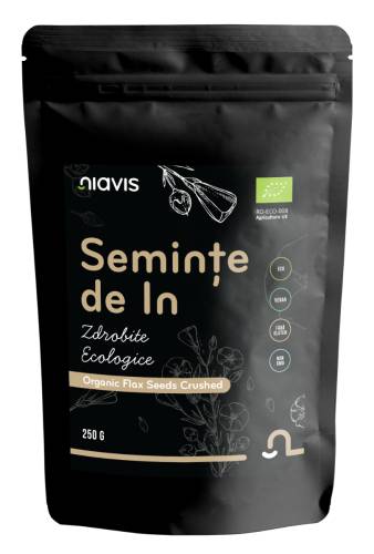 Seminte de in zdrobite ecologice, 250g, Niavis