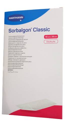 Pansament din alginat de calciu Sorbalgon 10cm x 20cm, 5 bucati, Hartmann
