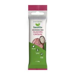 Mini rondele din orez cu glazura de capsuni, 24g, SanoVita