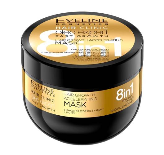 Masca pentru par 8 in 1 Oleo Expert, 500ml, Eveline Cosmetics