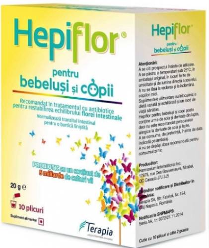 Hepiflor pentru bebelusi si copii - 10 plicuri Terapia