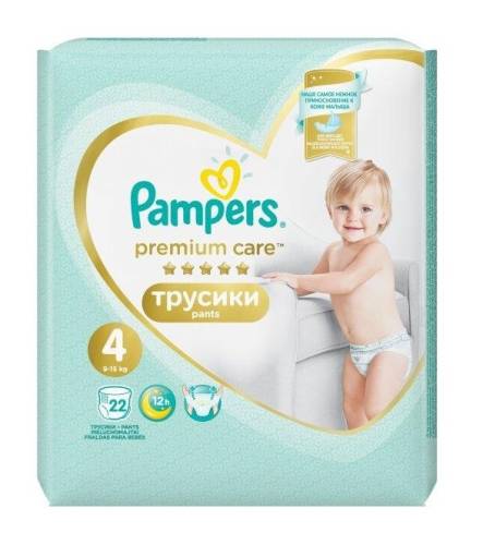 Scutece Pants Premium Care Nr.4 9-15kg, 22 bucati, Pampers