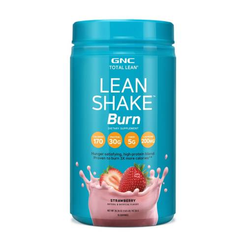 Shake proteic cu aroma de capsuni Total Lean, 747.36g, GNC