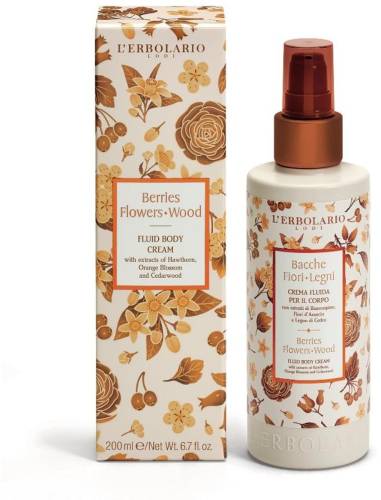 L'Erbolario Crema de corp fluida cu extract de merisoare, floare de portocal si cedru, 200ml
