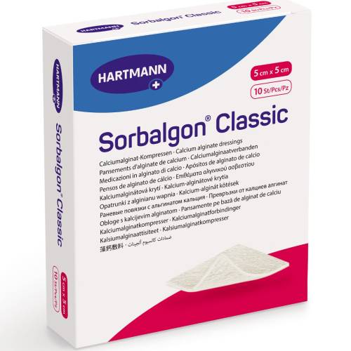 Pansament Sorbalgon 5x5 cm, 10 bucati, Hartmann
