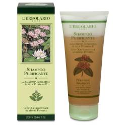 L'Erbolario Sampon purificator cu menta si vitamina E, 200ml