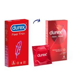 Prezervative Feel Thin, 6 bucati, Durex