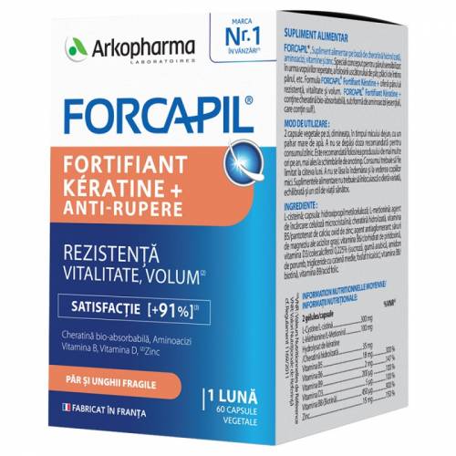 Forcapil Fortifiant Keratine+ , 60 capsule vegetale