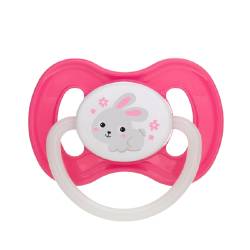 Suzeta roz din latex rotunda Bunny & Company 0-6 luni, 1 bucata, Campol babies