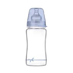 Biberon sticla baieti Diamond Glass Baby Shower, 250ml, LOVI
