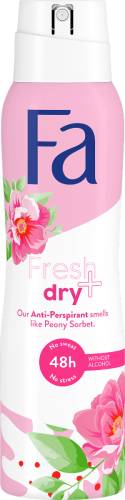 Deodorant spray cu parfum de bujori Fresh & Dry, 150ml, Fa
