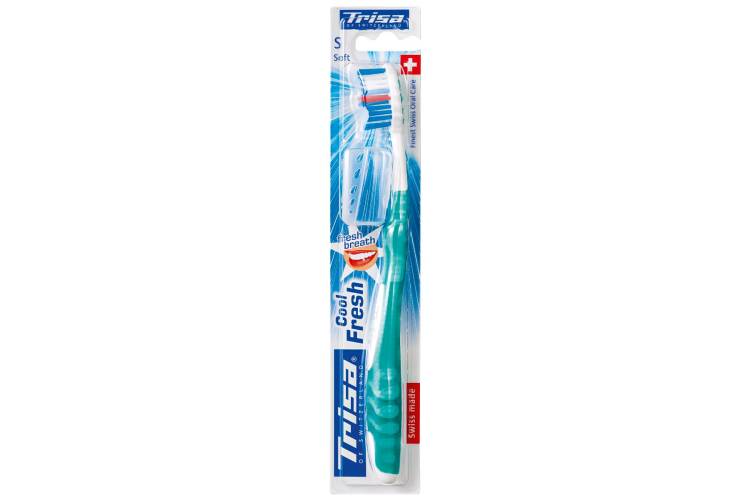 Periuta de dinti cu capac de protectie Cool & Fresh Soft, 1 bucata, Trisa