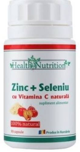 Zinc cu Seleniu si Vitamina C, 90 capsule, Health Nutrition