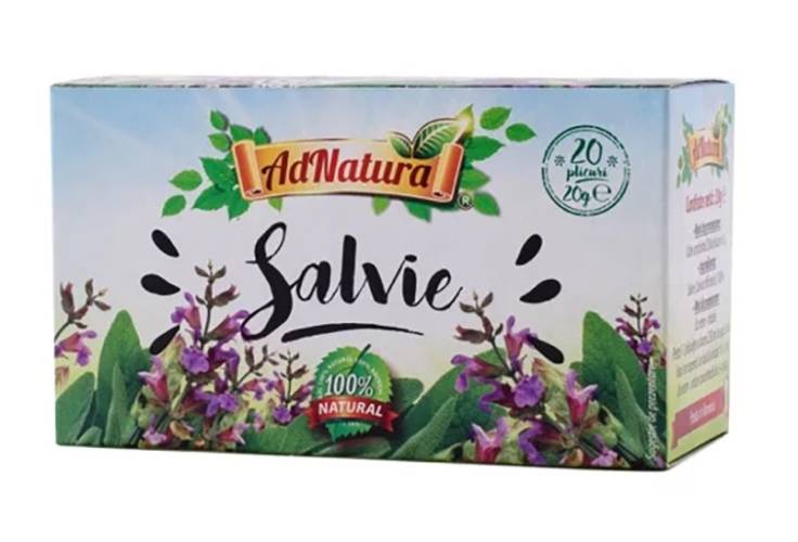 Ceai de salvie, 20 plicuri, AdNatura