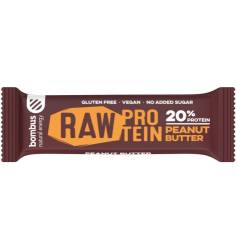Baton proteic cu unt de arahide 20% proteine Raw Protein, 50g, Bombus
