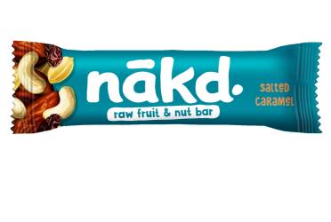 Baton cu caramel sarat raw vegan, 35g, Nakd