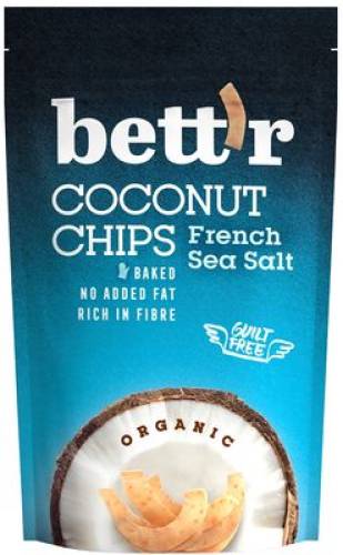 Chips de cocos cu sare de mare fara gluten Bio, 70g, Bettr