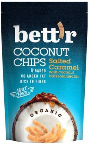 Chips de cocos si caramel sarat fara gluten Bio, 70g, Bettr