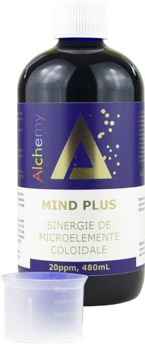 Sinergie de argint, platina si aur coloidal Mind Plus 20ppm, 480ml, Alchemy