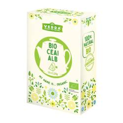 Ceai alb bio, 15 plicuri, Vedda