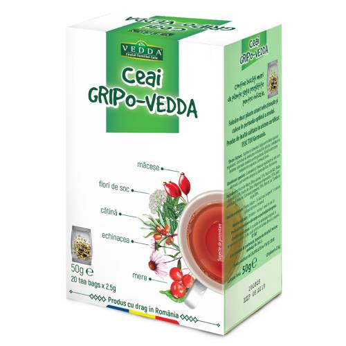 Ceai Gripo, 20 plicuri, Vedda