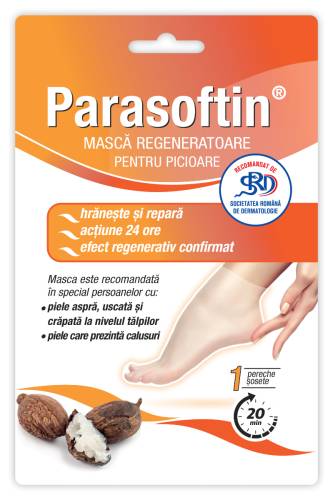 Masca regeneratoare pentru picioare Parasoftin, 1 pereche, Zdrovit
