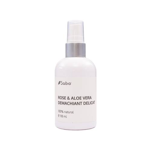 Demachiant delicat rose si aloe vera, 118ml, Sabio