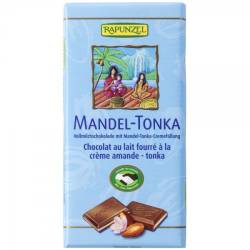 Ciocolata bio cu crema de migdale si tonka, 100g, Rapunzel
