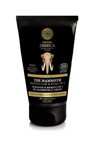 Ceara pentru barbierit si masca 2 in 1 Mammoth, 150ml, Natura Siberica
