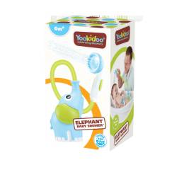 Jucarie dus portabil pentru bebelusi si copii Elefant-bleu 0-24 luni 40159, 1 bucata, Yookidoo