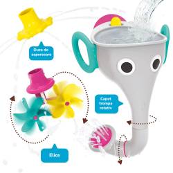 Jucarie Elefant cu stropitoare pentru baie 18 luni+ Gri 40206, 1 bucata, Yookidoo