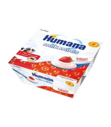 Iaurt cu capsuni de la 8 luni, 4 x 100g, Humana