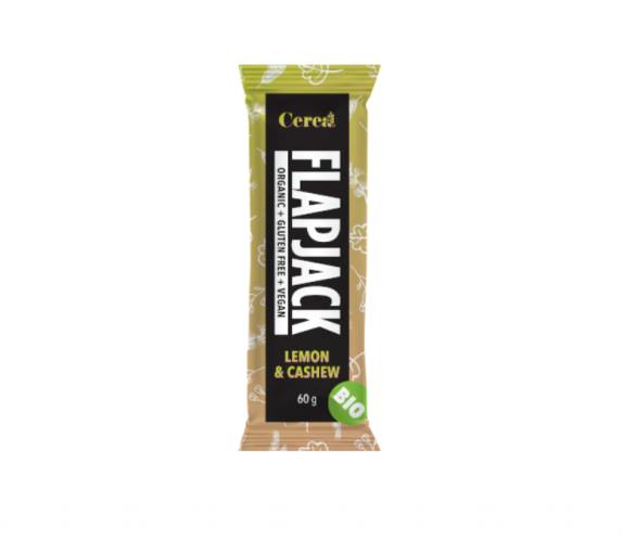 Baton Bio din ovaz cu Lamaie si Caju Flapjack, 60g, Cerea
