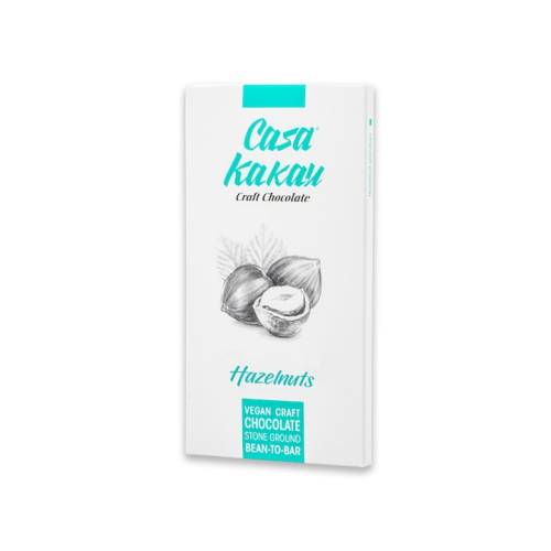 Ciocolata artizanala cu alune 57%, 70g, Casa Kakau