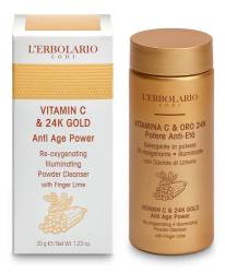 L'Erbolario Pudra de curatare a fetei Vitamina C si Aur de 24K, 35g