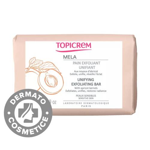 Sapun exfoliant pentru uniformizarea pielii Mela, 150g, Topicrem