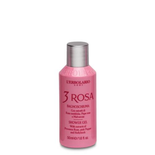 L'Erbolario Gel de dus Mini 3 Rosa, 50ml