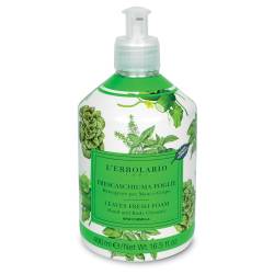 L'Erbolario Spuma de baie pentru maini si corp Leaves Fresh Foam Editie Limitata 047, 490ml