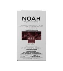 Vopsea de par naturala Rosu inchis (6.66), 140ml, Noah