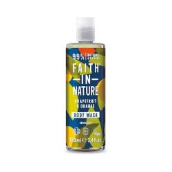 Gel de dus natural energizant cu grapefruit si portocala, 100ml, Faith in Nature